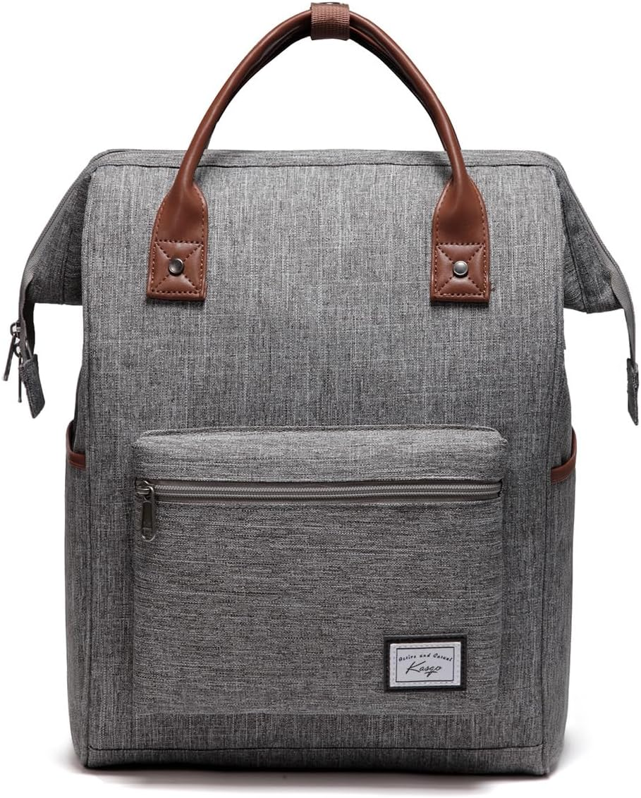 Laptop Backpack for Men Women, KASQO Water-Resistant Travel School Backpack Fit 15.6 Inch Laptop 24L Anti-Theft Rucksuck Daypack with USB Charging Port for Business College Teenagers