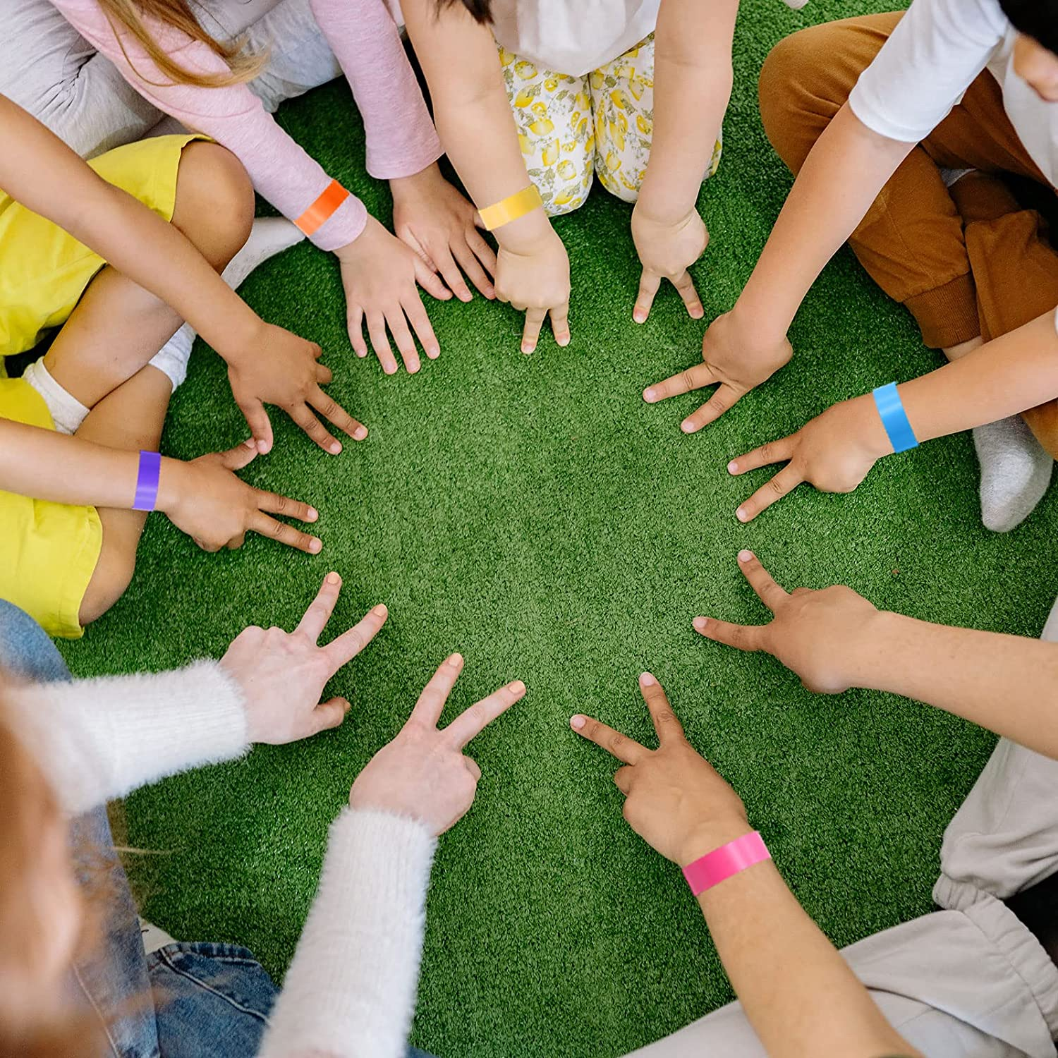 350 Counts Wristbands for Events, Waterproof Paper Wristbands Neon Wrist Bands, Lightweight Paper Party Bracelets, Concert Bracelets, Style A