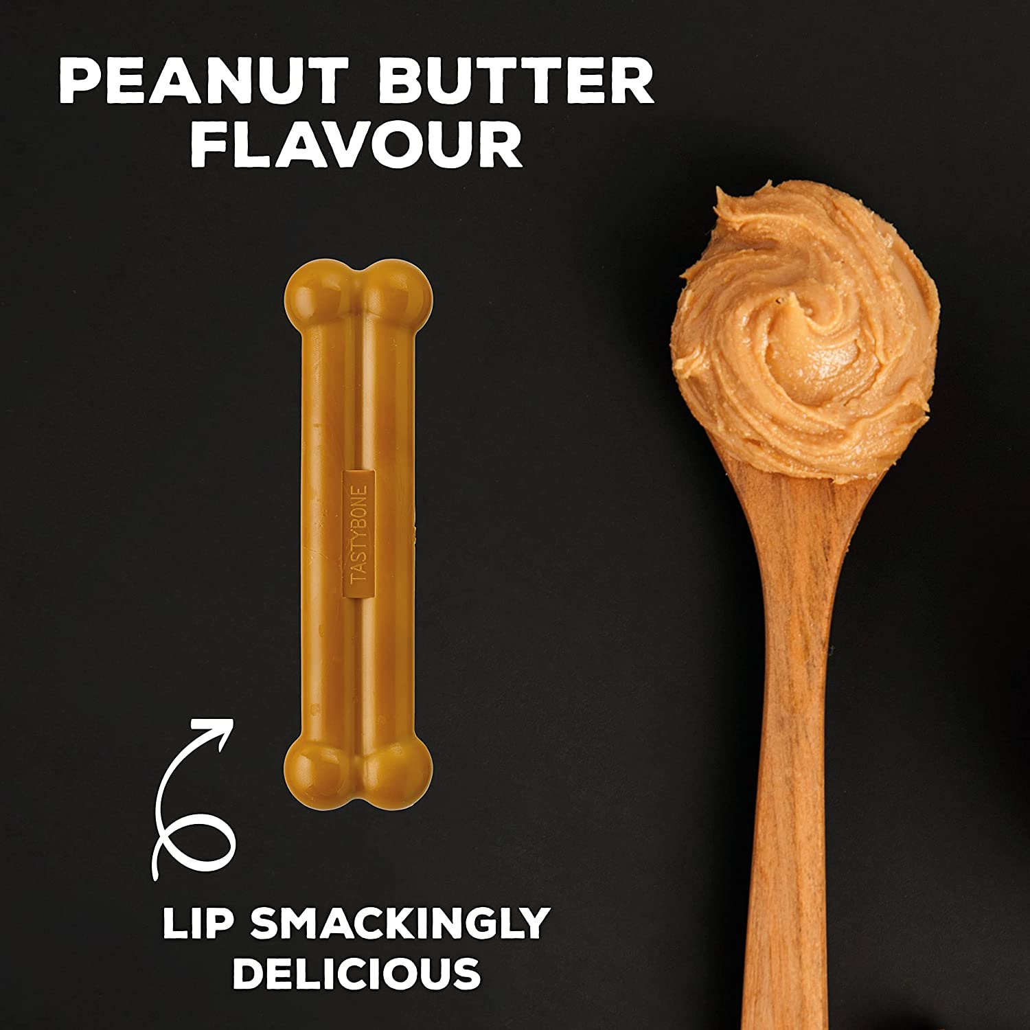 Tasty Bone Nylon Peanut Butter Dog Chew Toy Bone Small image number 4