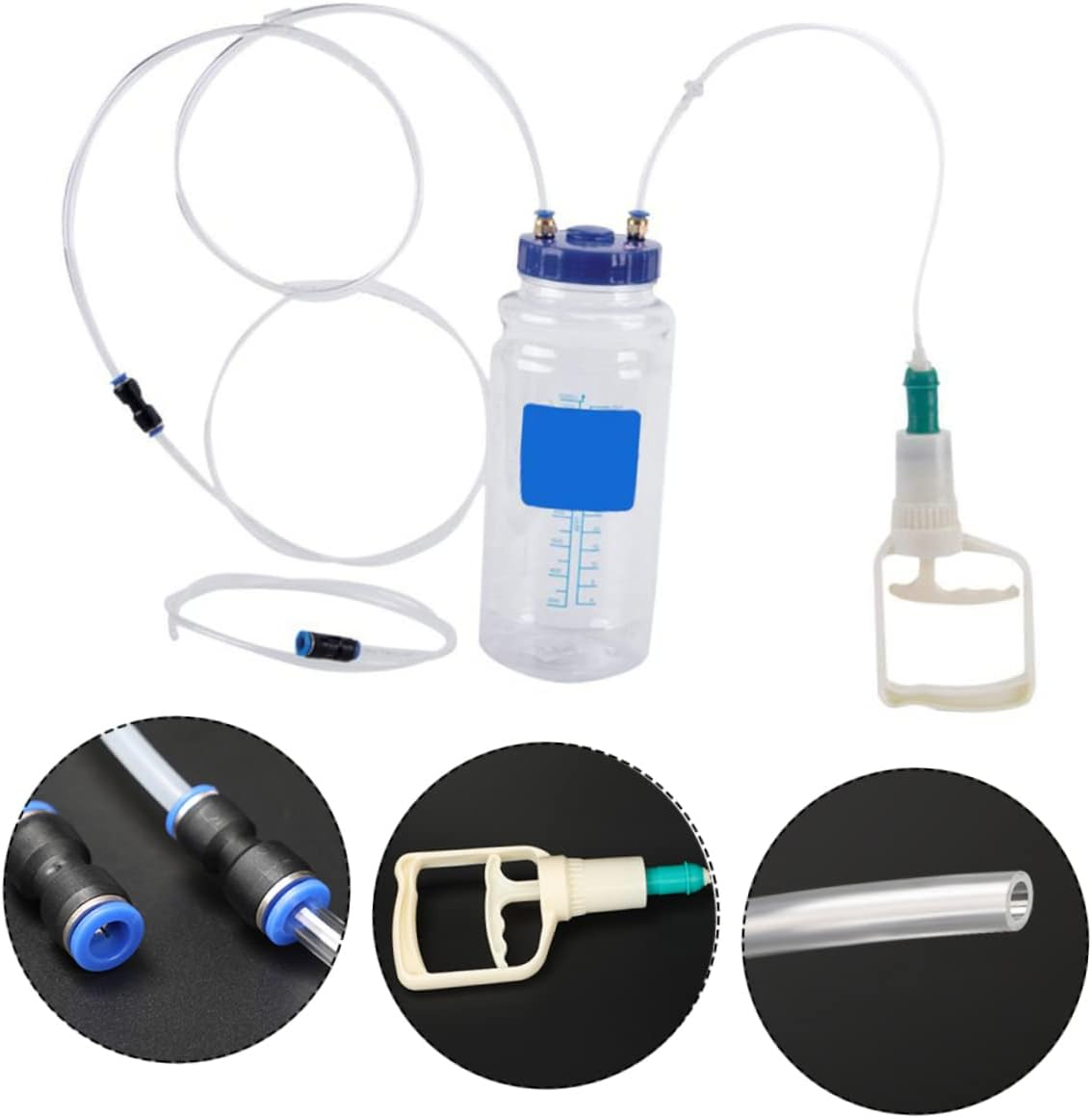 JUMPLAWN Manual Oil Pump Extractor Hand Pump Tool 1-Set Vacuum Fluid Extractor Automotive Oil Change for Car Engine Maintenance image number 5