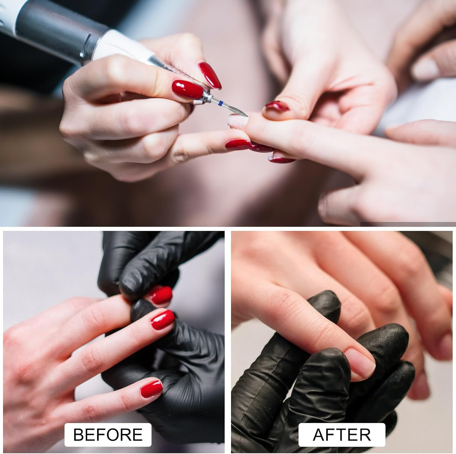 Vnjaoi Cuticle Nail Drill Bit, Nail Drill Bits Professional Diamond Bits for Nails Nail Buffer Bit Nail Trimer, under Nail Cleaner Cuticle Remover Nail Prepare, Nail Supplies for Nail Techs (Medium) - Fine image number 4