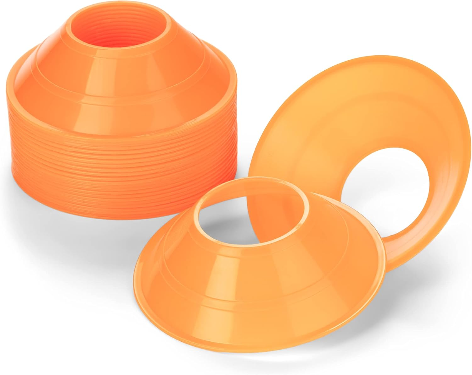 Champion Sports Mini 5" Diameter Flexible Neon Field Cone Sets - Multiple Colors - Neon Green image number 4