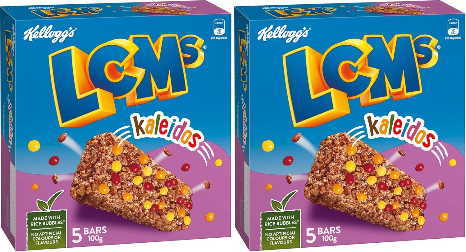 Kellogg'S Lcms Kaleidos Puffed Rice Snack Bars, 5 X 20G (Pack of 2)