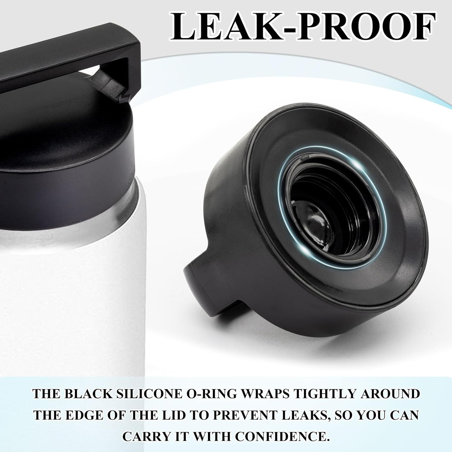 Chug Cap for YETI Rambler Bottle Fits for 18 Oz 26 Oz 36 Oz 64 Oz Chug Replacement Lid Cap Water Bottle Accessories Compatible with Yeti Rambler Bottle Models image number 4