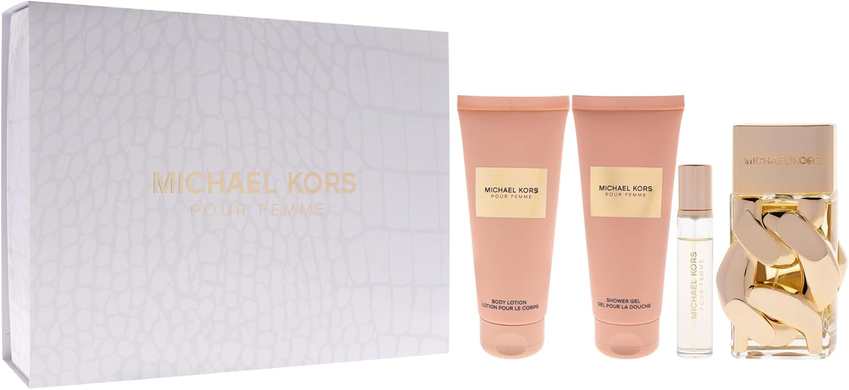 Michael Kors Pour Femme for Women 4 Pc Gift Set &ndash; 3.4Oz EDP, 0.3Oz Mini EDP, Body Lotion, Shower Gel (3.4Oz) image number 6