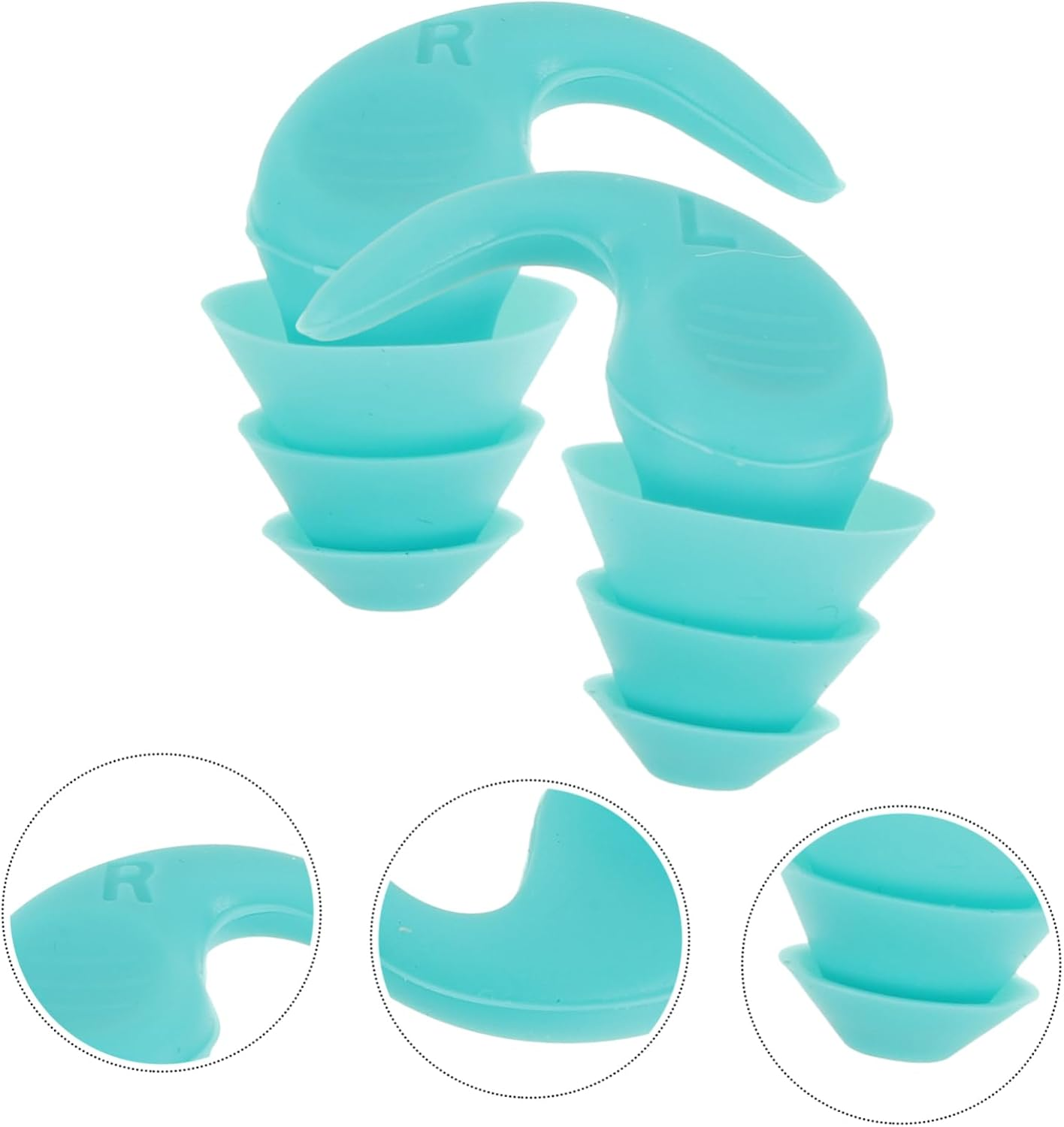 BUTIFULSIC Silicone Ear Plugs Noise Reduction for Sleeping and Concerts, Green Soft Reusable Hearing Protection Earplugs for Snoring, Swimming, Travel, and Industrial Use image number 5