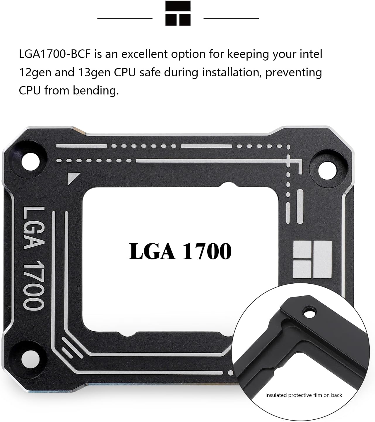 Thermalright Intel 12Th/13Th Generation LGA1700 Anti-Bending Buckle, Curved Pressure Plate,Cpu Stress Bending Correction Fixer, Fully Fitted and Fixed without Trace Installation (Black) image number 3