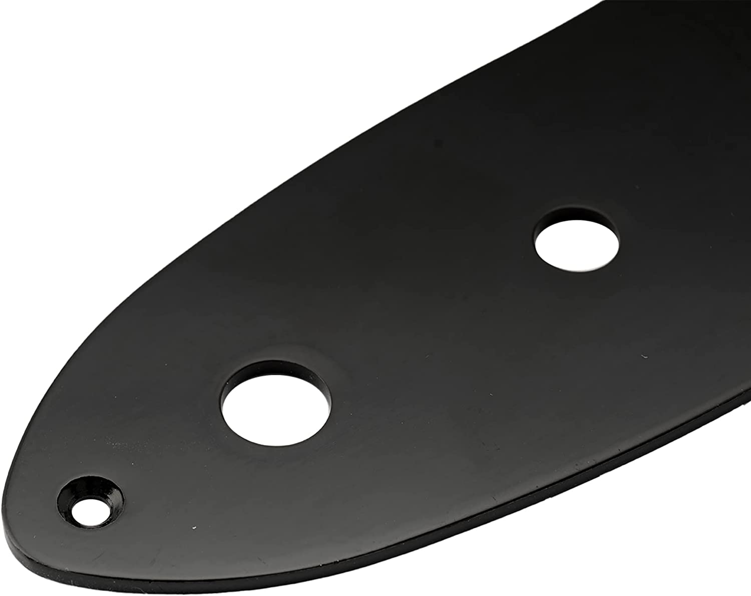 Musiclily 4 Hole Jazz Bass Control Plate for J Bass Style Guitar,Black - Chrome image number 3