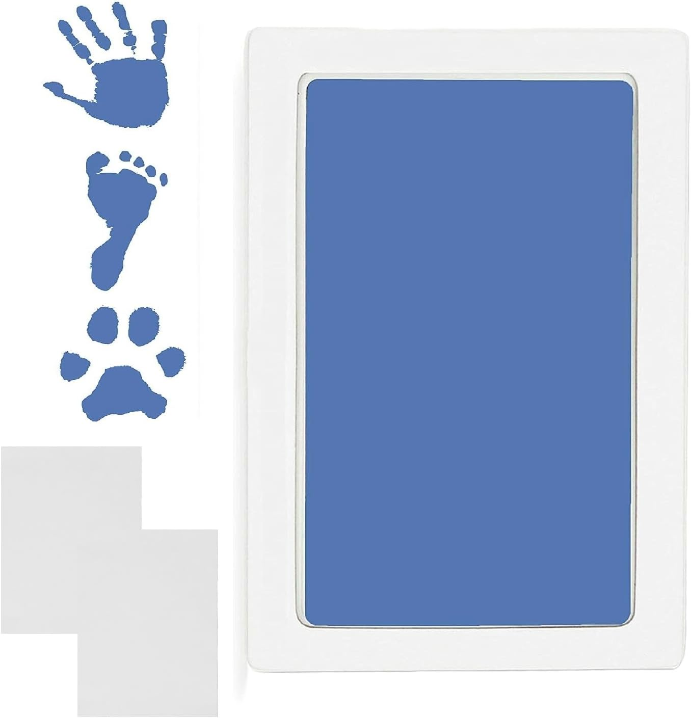 EZONEDEAL Baby Prints Baby Handprint and Footprint Makers Kit Inkless Ink Pad Hand & Foot Stamp Safe Non-Toxic for Baby Feet and Hands Family Keepsake Pet Paw Clean-Touch with 2 Imprint Card (Pink)