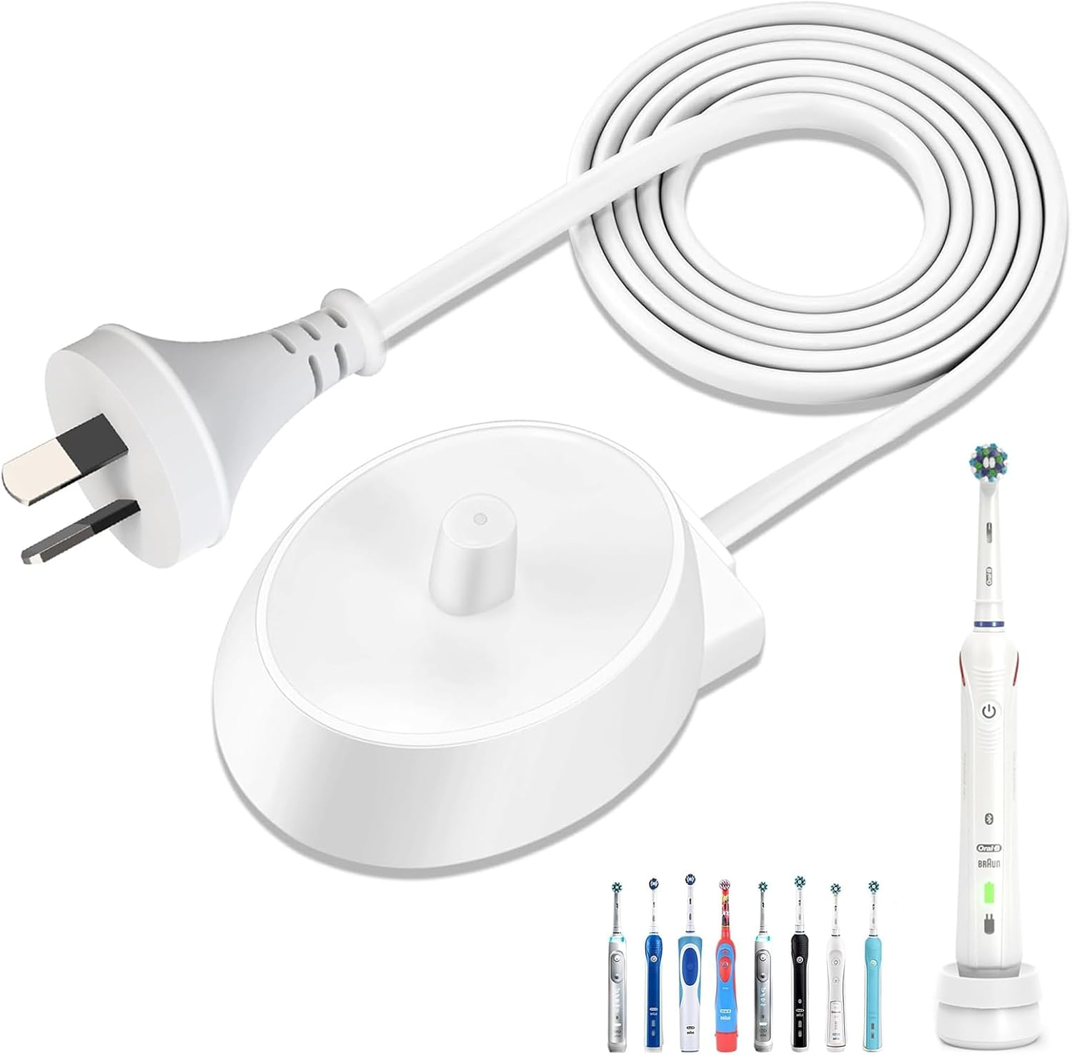 Electric Toothbrush Charger for Braun Oral-B 3757 Charger, Replacement Chargers for Oral B 3757 for B-Raun Oral B D36 D12 Oralb Pro 600 1000 4000 5000 7000, Braun 370, Genius 8000N 9000N image number 1