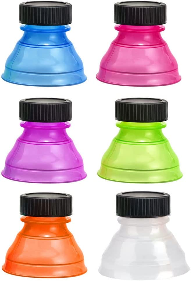 6 Pcs Soda Saver Bottle Top Cover Lid Beverage Can Cap Beer Sealing Protectors Reusable Pop Can Bottle Tops Lids image number 3
