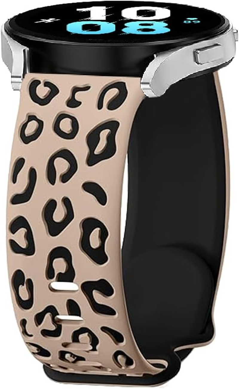 Leopard Replacement Band for Garmin Vivoactive 4/Venu 3/Venu 2, 22Mm Silicone Sport Watch Strap for Garmin Forerunner 255/265 Music/First Avenger/Darth Vader - Pinkwalnut image number 7