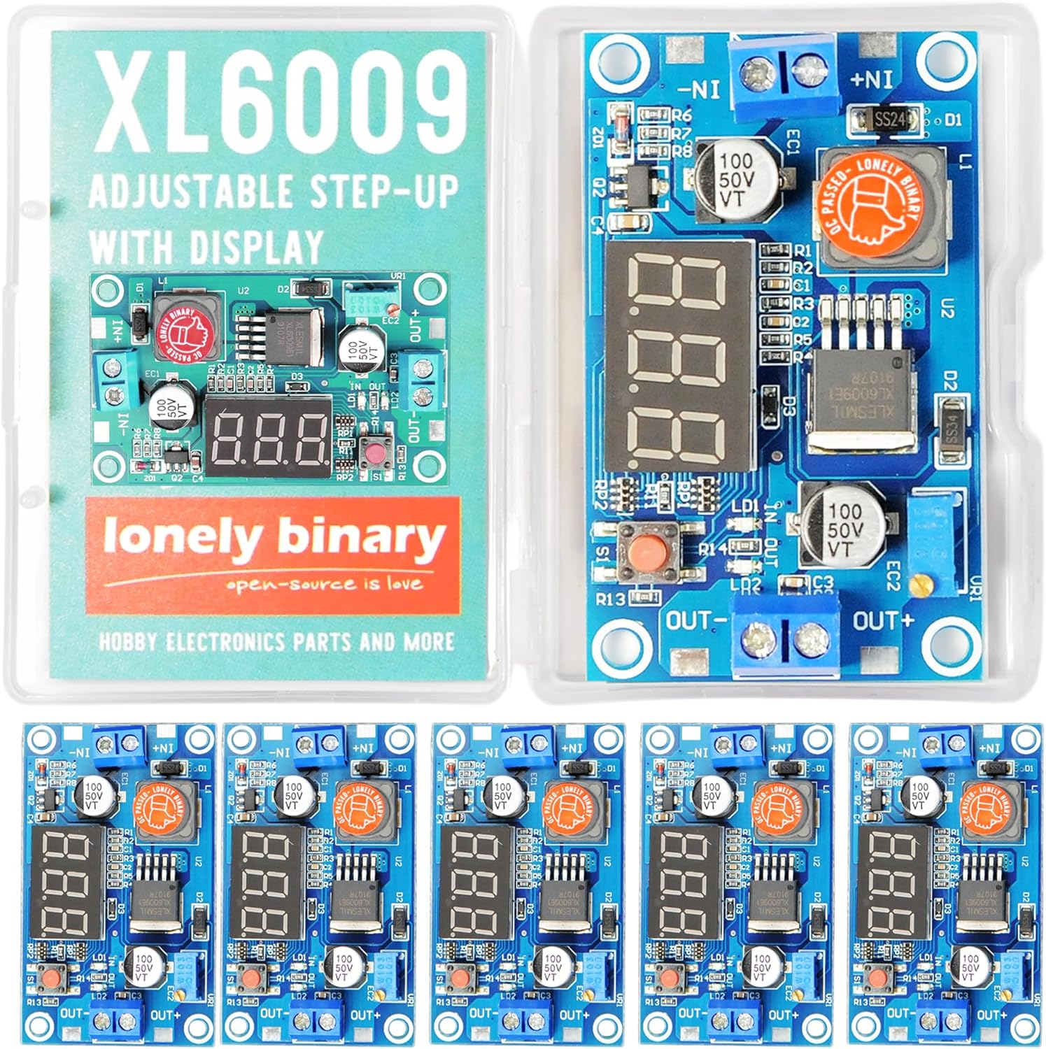 LM2596 DC-DC Buck Converter Module, Adjustable Step-Down Voltage Regulator 4.5V-40V to 3.3V-37V, High Efficiency Power Supply for Arduino, Raspberry Pi, and ESP32 Projects