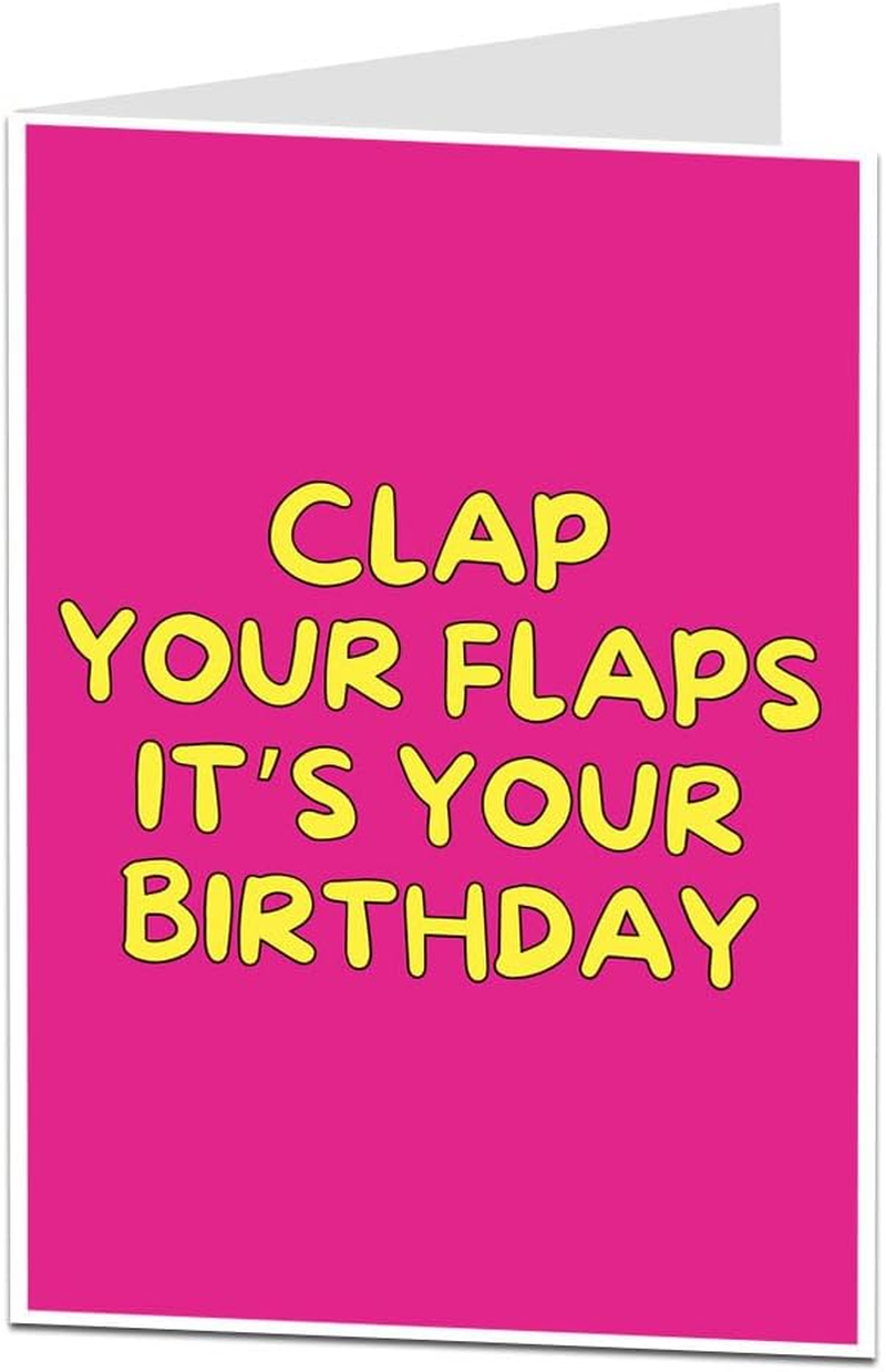 Limalima Funny Rude Birthday Card for Her Women Offensive Clap Your Flaps Message for Females image number 1