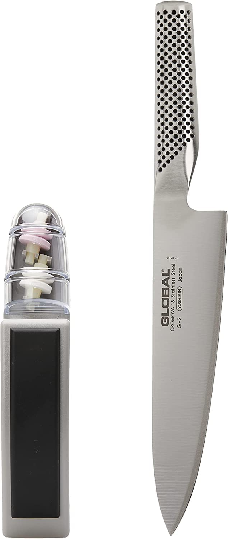 Global Knife and Sharpener 2-Piece Starter Set, Cromova 18 Stainless Steel, Made in Japan image number 3