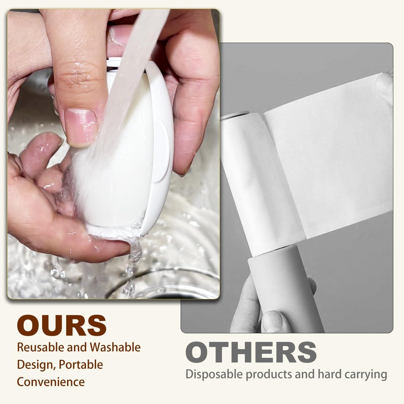 Penguin Roller 2Pcs Washable Reusable Mini Travel Lint Roller Extra Sticky Pet Hair Removal Tool for Clothes Effective Dog Cat Hair Remover image number 1