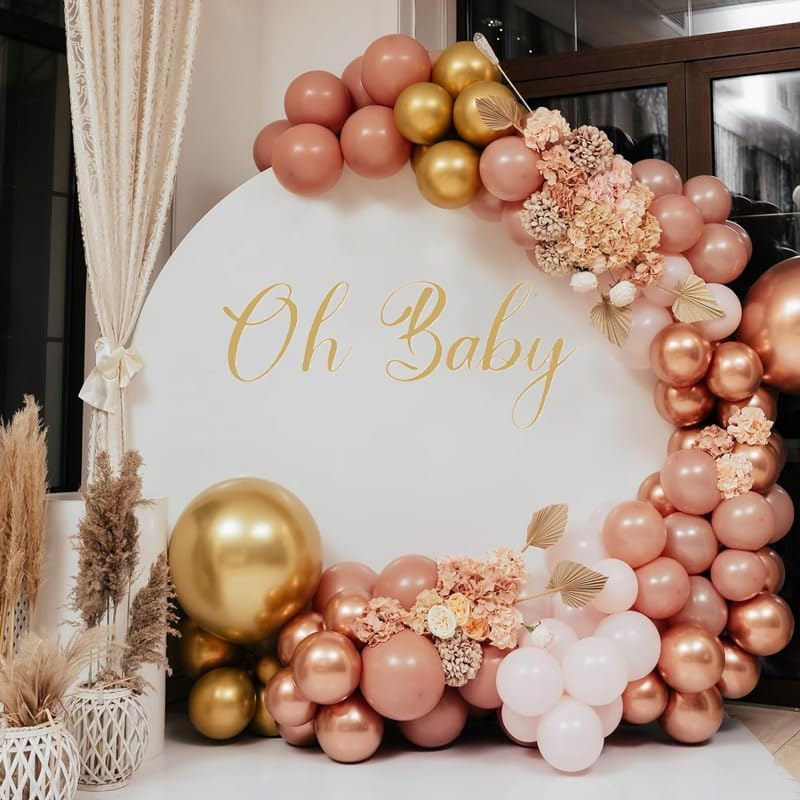 Oh Baby Sign for Backdrop, Baby Shower Party Wall Decal Sign, Oh Baby Wall Decal for Gender Reveal Party Decor, Oh Baby Wall Sticker for Arch Decor, Adorable Baby Banner for Backdrop Party Suppl.