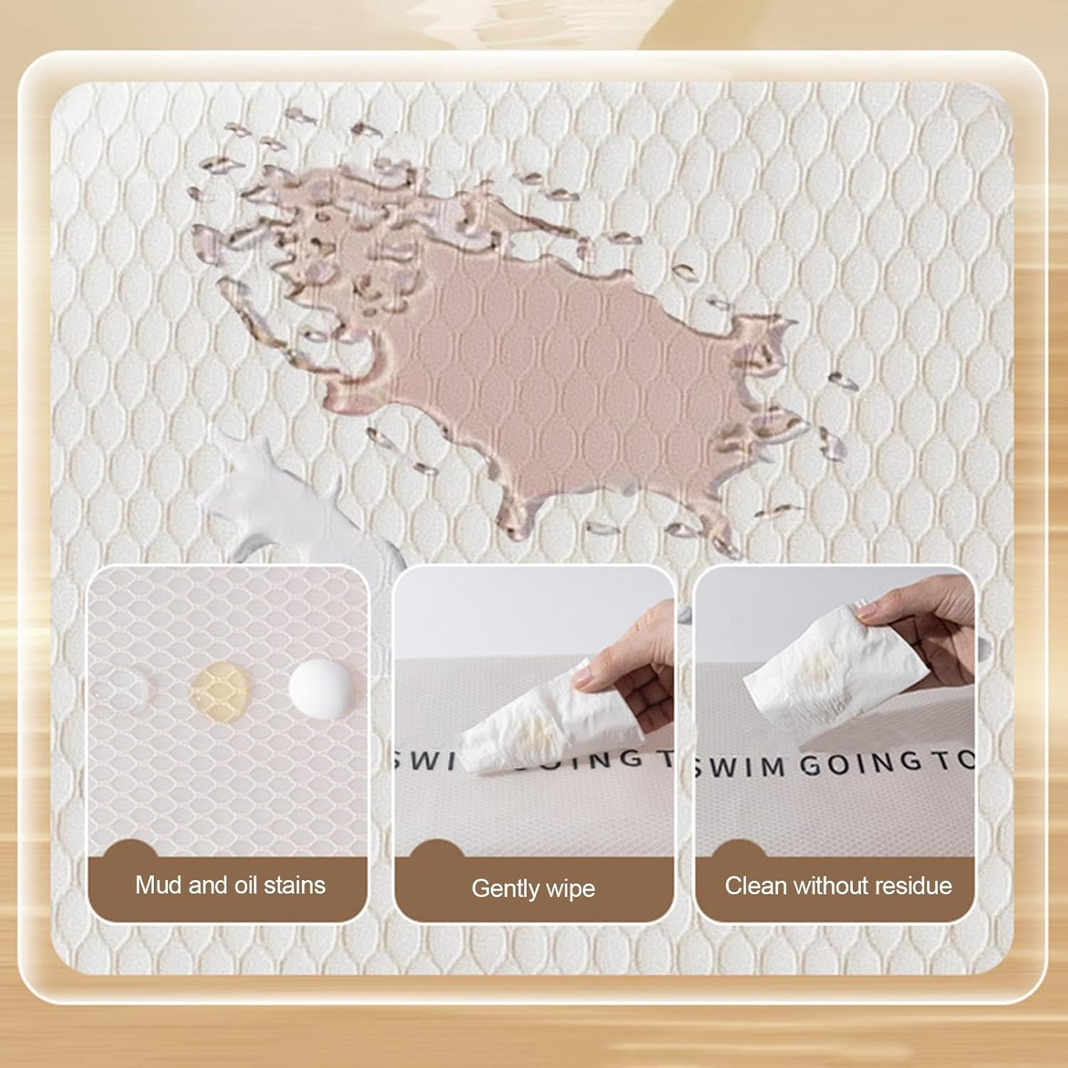 Shurzzesj Beach Bag, Swimming Storage Bag, Modern Beach Bag Water-Resistant Pouch Bag for Beach Pool Boat Groceries Travel, White, M, Unisex image number 7