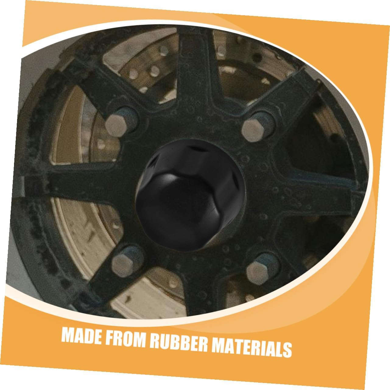 SOESFOUFU 2Pcs ATV Wheel Hub Caps Replacement Tire Rim Covers Rubber Dust Rim Kart Part Easy Installation