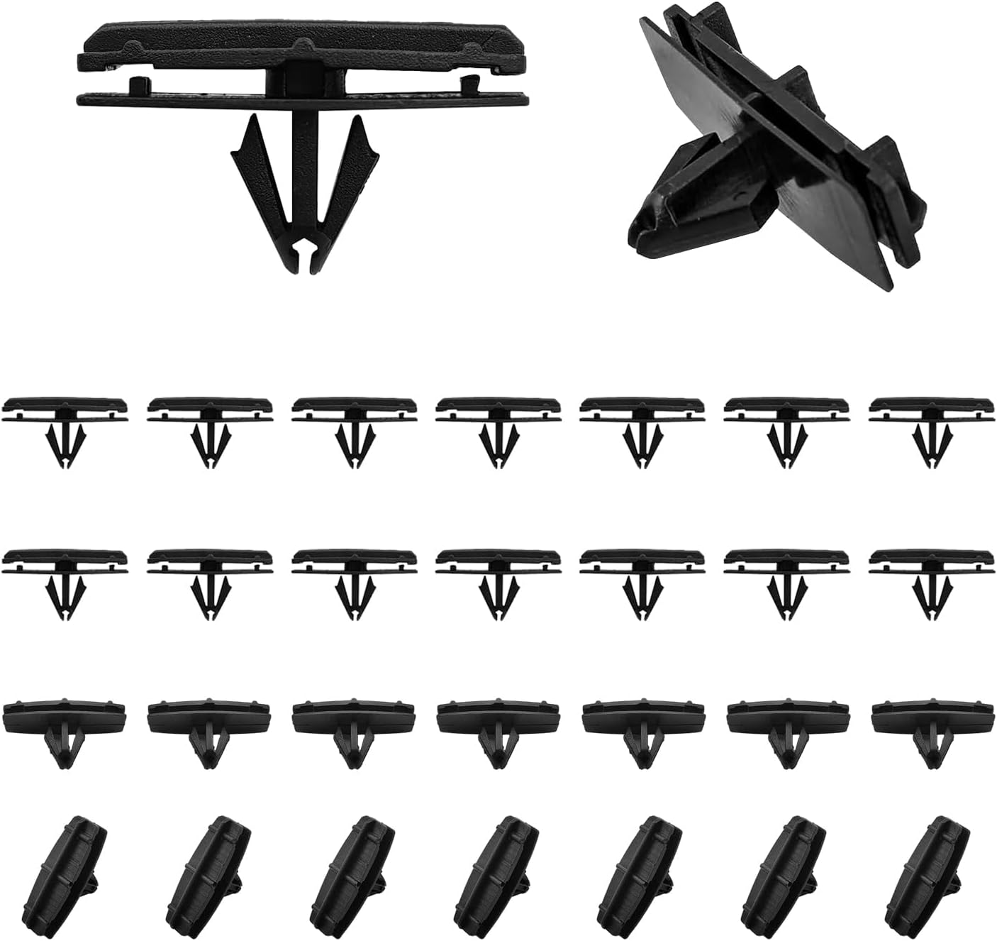 30 PCS Car Fender Flare Clips, Auto Front Fender Flare Rocker Moulding Clip, Bumper Shield Retainer Clips Replacement Compatible with Wrangler JK, Unlimited JK, Ram 4500 Ram 5500, 68039280-AA image number 4