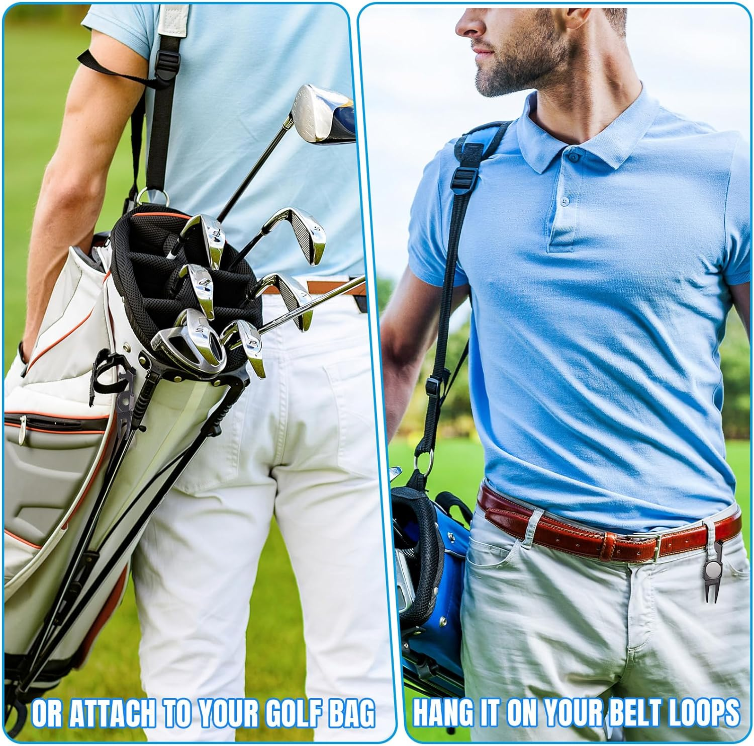 3 Pcs 7 in 1 Multipurpose Golf Divot Tool Golf Divot Repair Tool Lightweight Compact Golf Tool with Magnetic Golf Ball Marker, Bottle Opener, Club Brush, Groove Cleaner for Golf Lovers