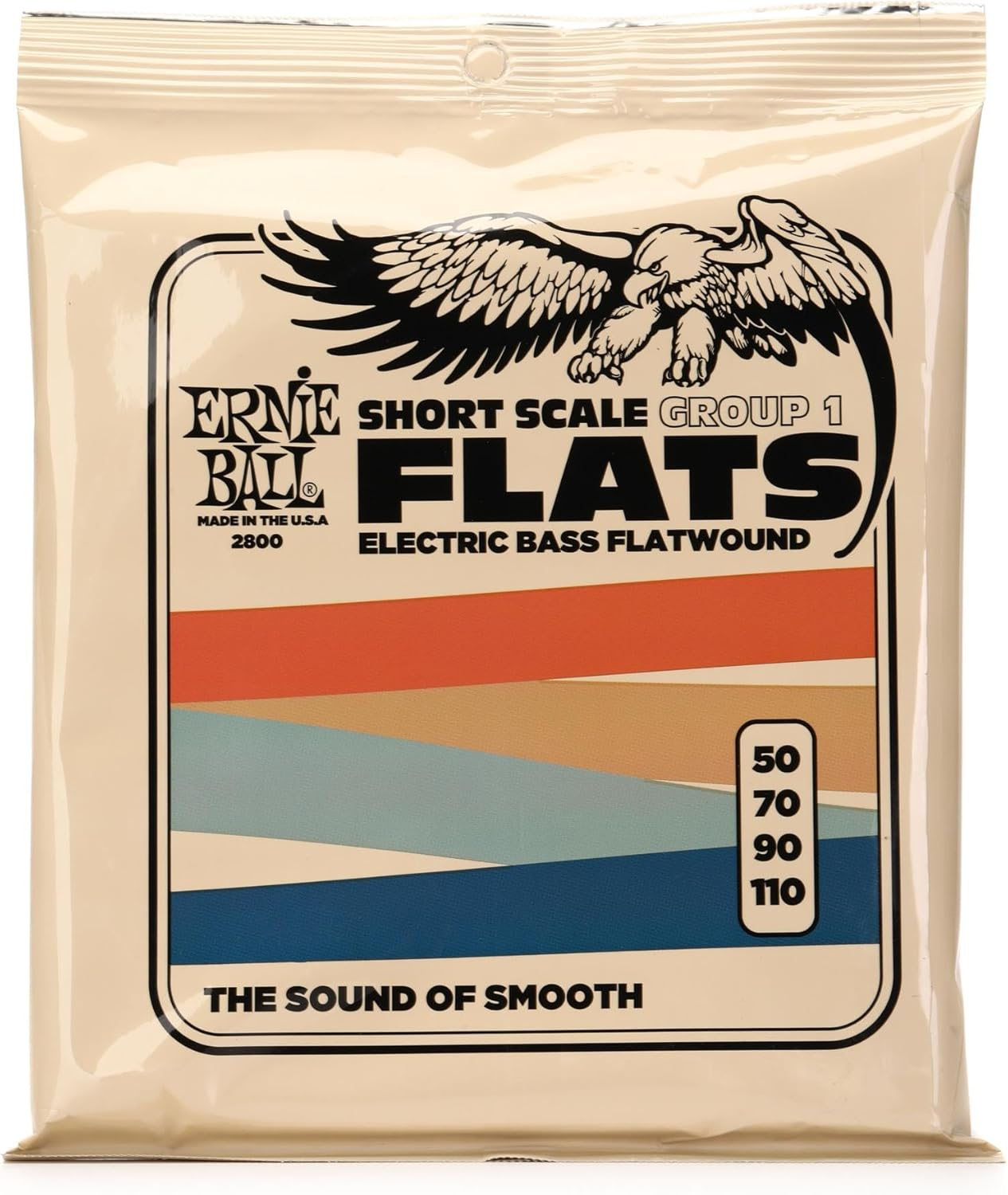 Ernie Ball Short Scale Flatwound Group 2 Electric Bass Strings - 45-105 Gauge image number 1