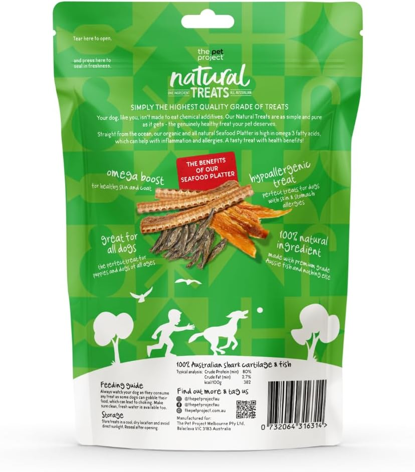 The Pet Project Seafood Platter: Natural Christmas Dog Treats with Shark Cartilage and Fish &ndash; 100% Australian Made Treats for Your Furry Friend!