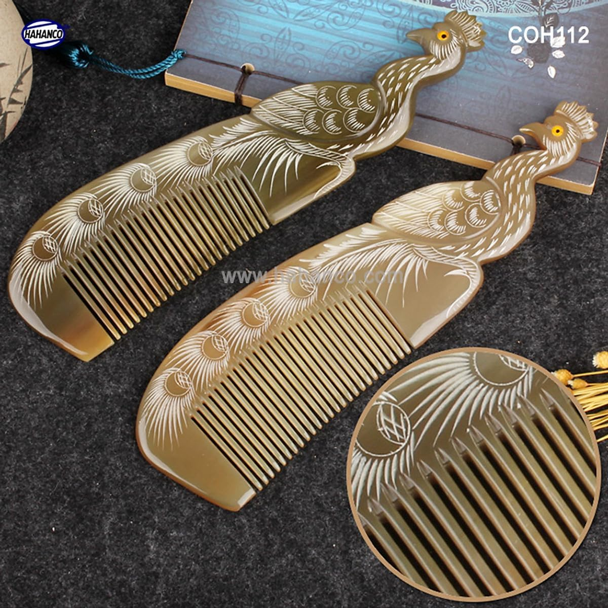 Peacock-Shaped Horn Comb image number 4