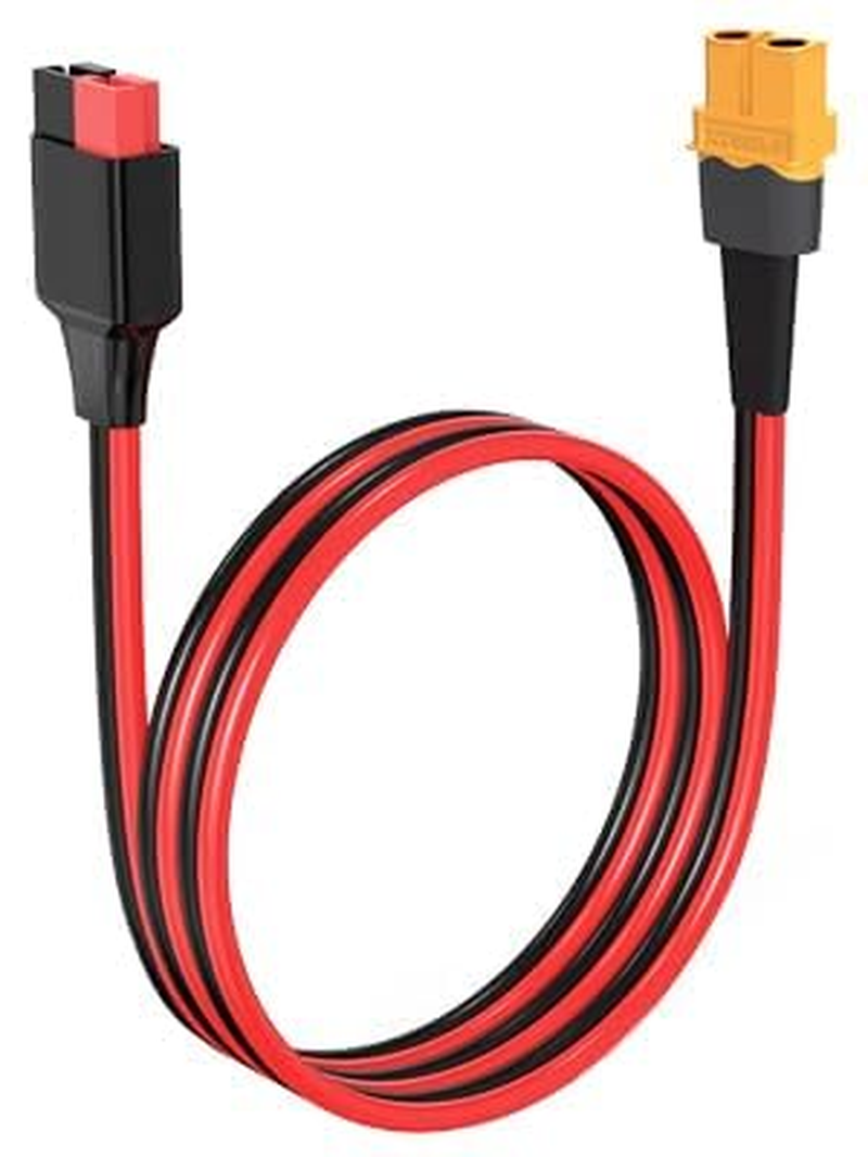 XT60 to Anderson Adapter,12Awg XT60 Female to Anderson Connector Cable for RC Battery Solar Portable Power Power Station and Solar Panel(2Ft) image number 2