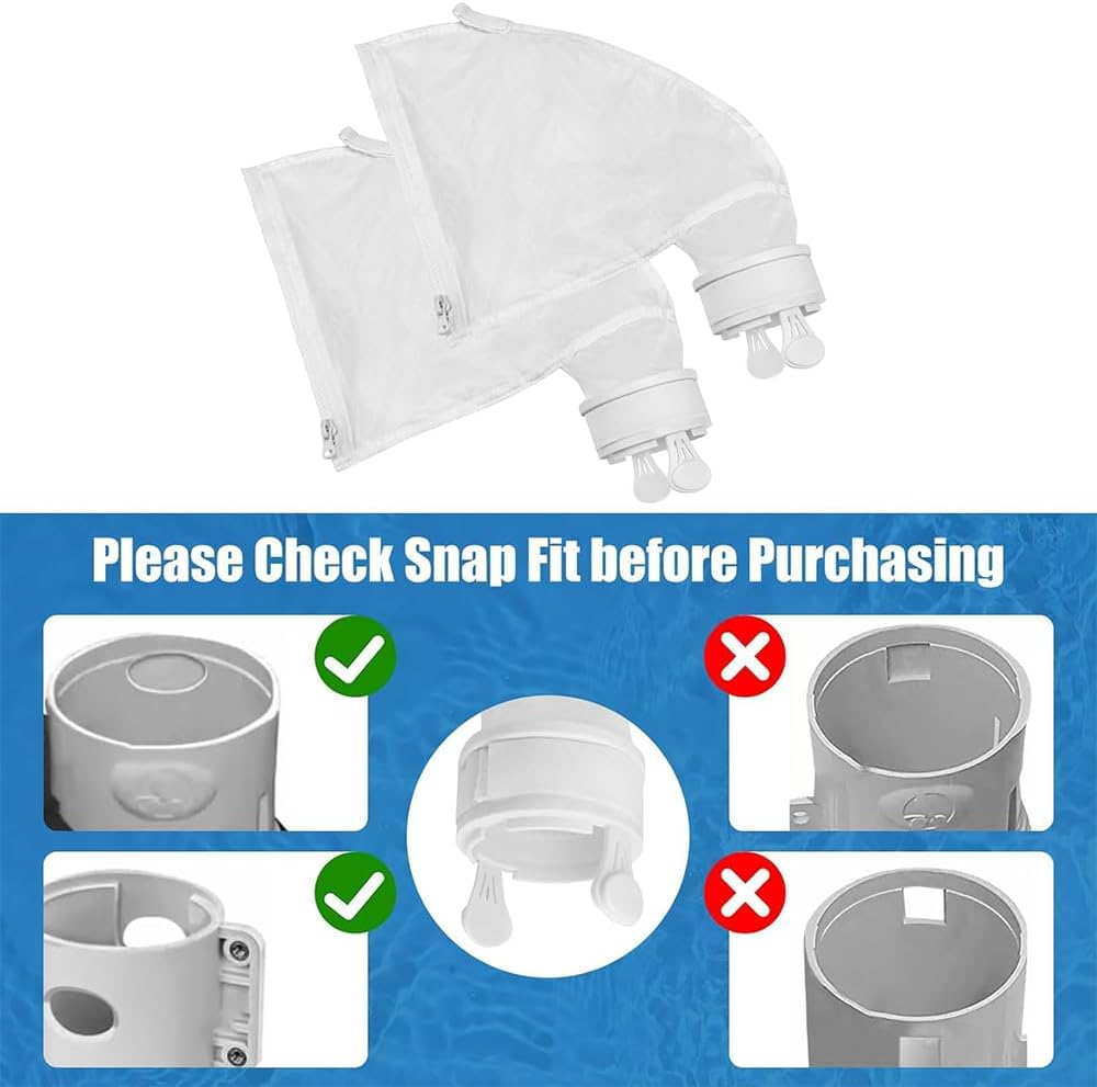 NYGHMY 2 Pack K13 K16 Replacement Zipper Bags for Polaris 280/480 Pool Cleaner | Premium Strong Mesh Filter Bags with Easy Snap Install, Damage-Free Enclosure image number 3