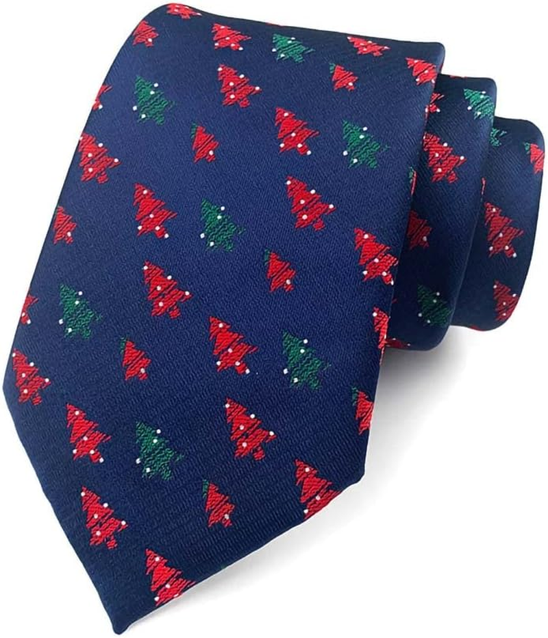Unique Jacquard Christmas Ties for Men New Year Xmas Party Snowman Necktie Ac8586 image number 1