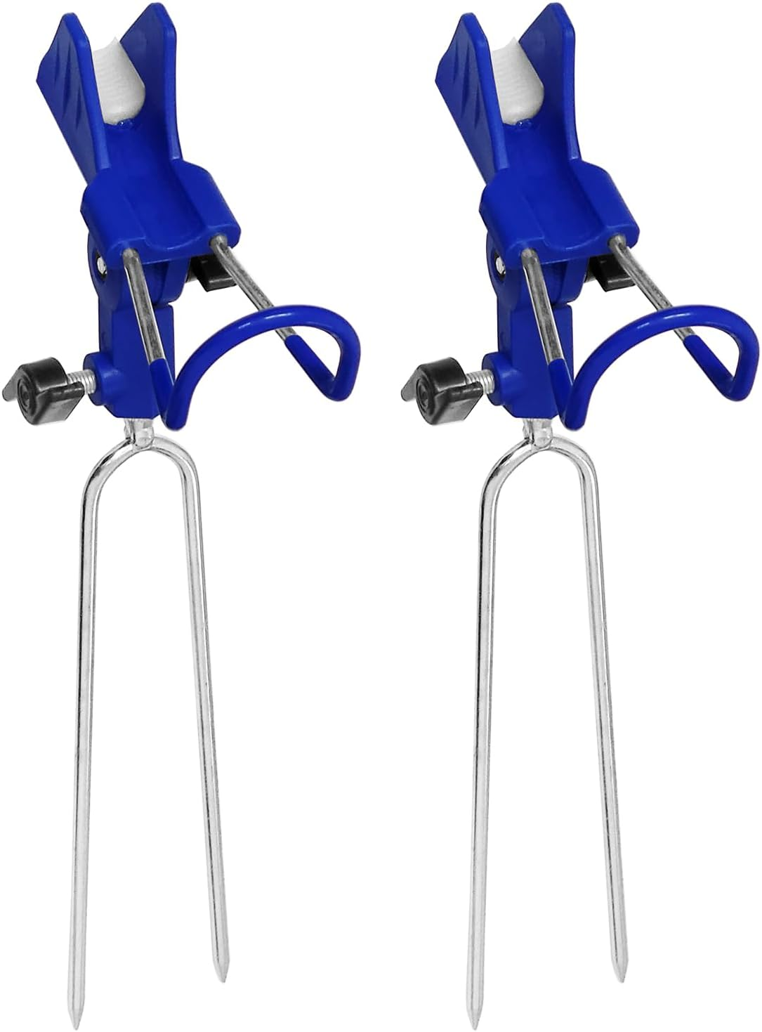 2X Universal Rod Holders Fish Pole Holder Ground Support Stand for Bank Fishing, 360 Degree Adjustable Stainless Steel Catfishing Equiment Bracket for Beach image number 2