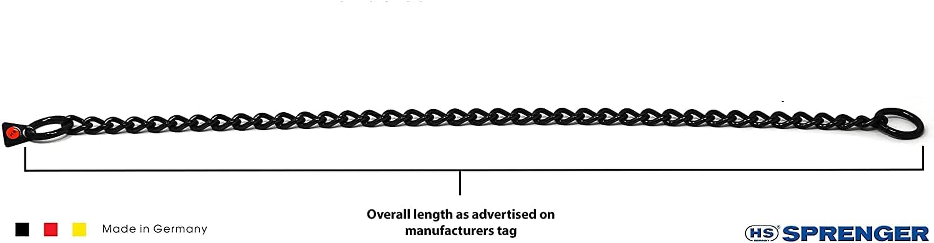 Herm Sprenger Black Stainless Steel Choke Dog Training Collar with a Training Clicker No-Pull Slip Chain for Small Medium Large Dogs for Easy Control Chain Collar Made in Germany 3Mm 60In (24Cm) image number 3