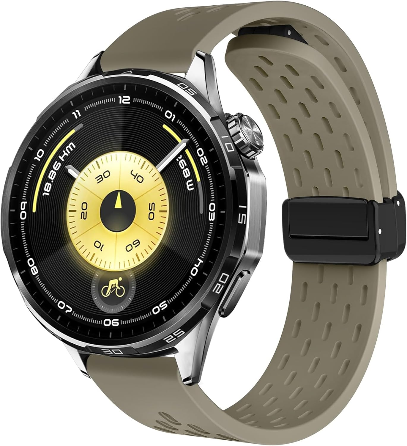 Hiseus Strap Compatible with Huawei Watch GT 6 41 Mm / 6 46 Mm / 6 Pro Silicone Sports Watch Strap
