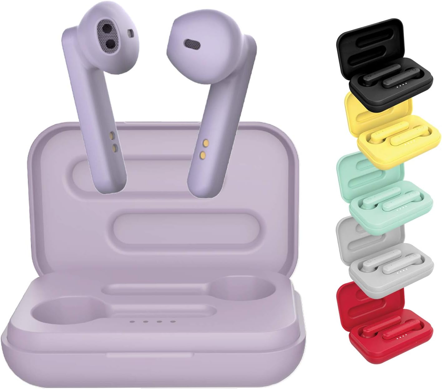 BE Pop Bluetooth Headphones 5.0 TWS &ndash; Wireless Headphones 3D Stereo Sound HD 25H Battery Life, Easy to Connect, Built-In Microphone, Lightweight and Comfortable for Iphone/Android (Purple) image number 1