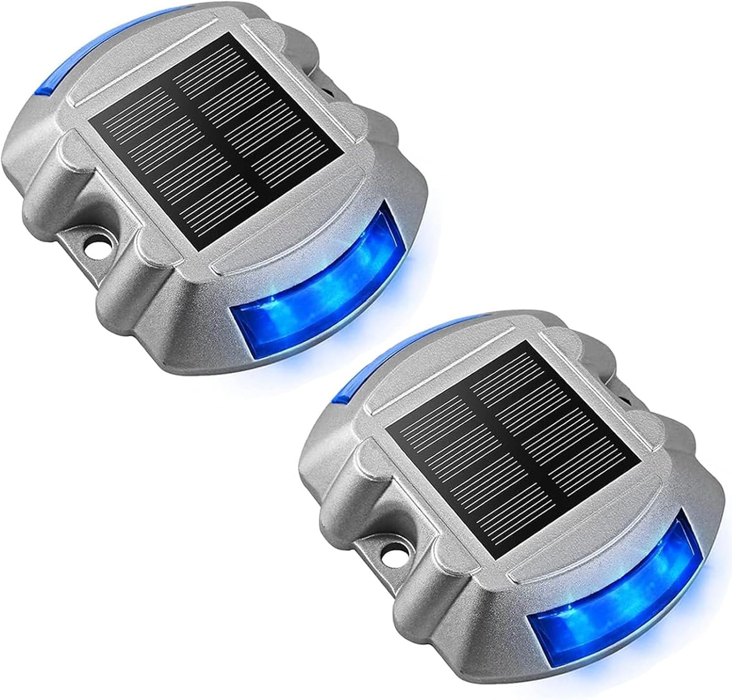 2PCS Solar Power Ground Marker Lights,Led Solar Driveway Deck Light,Driveway Lights,For Path Garden Walkway,Sidewalk,Steps,Yard image number 6