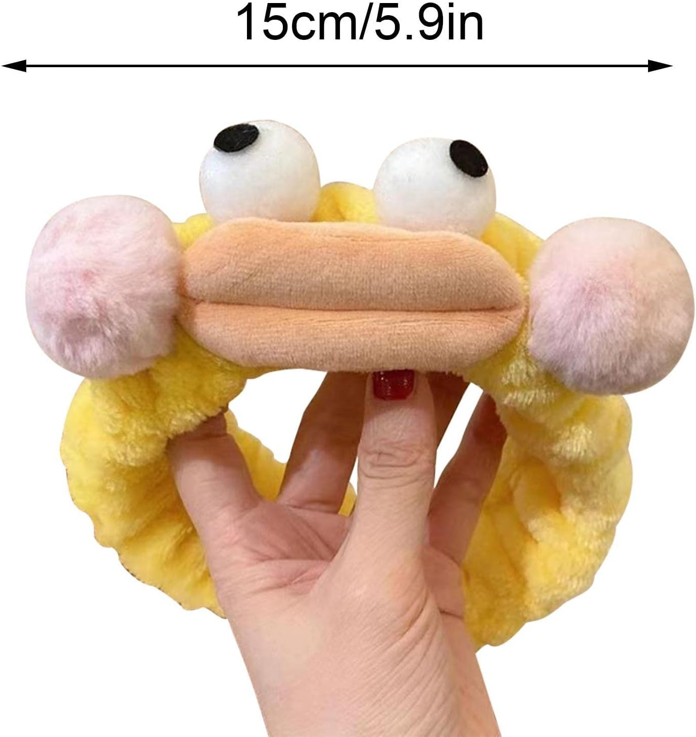 Skincare Headbands | Cartoon Makeup Headband for Washing Face - Cosmetic Headband Sausage Mouth Funny Headbands for Shower Terry Cloth Headbands for Women Facial Hair image number 5