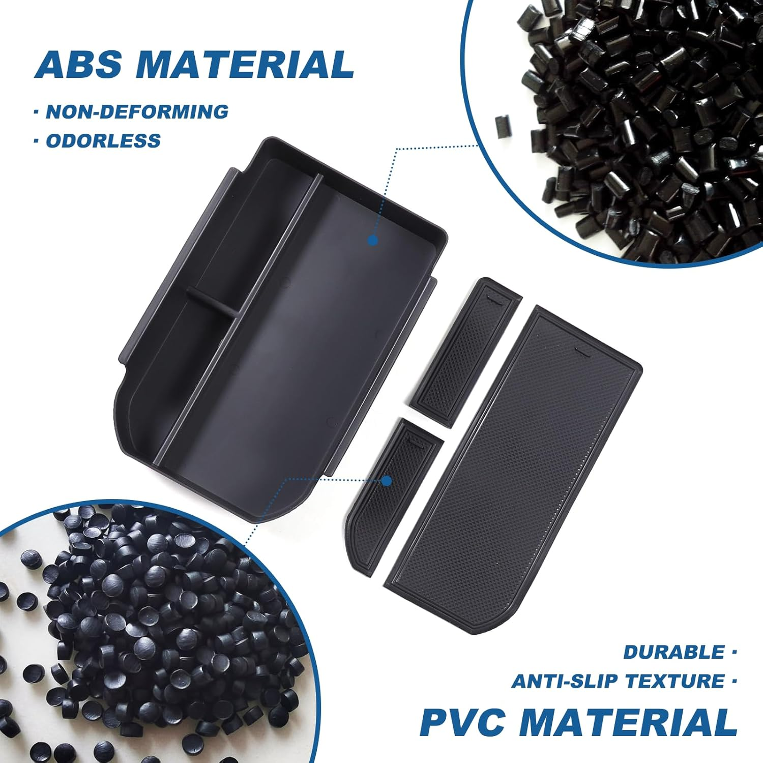 Yinaniutos Center Console Organizer Compatible with Toyota Land Cruiser 250 Prado J250 LC250 2024 2025, Armrest Storage Box Insert Tray with Non-Slip Mat image number 6