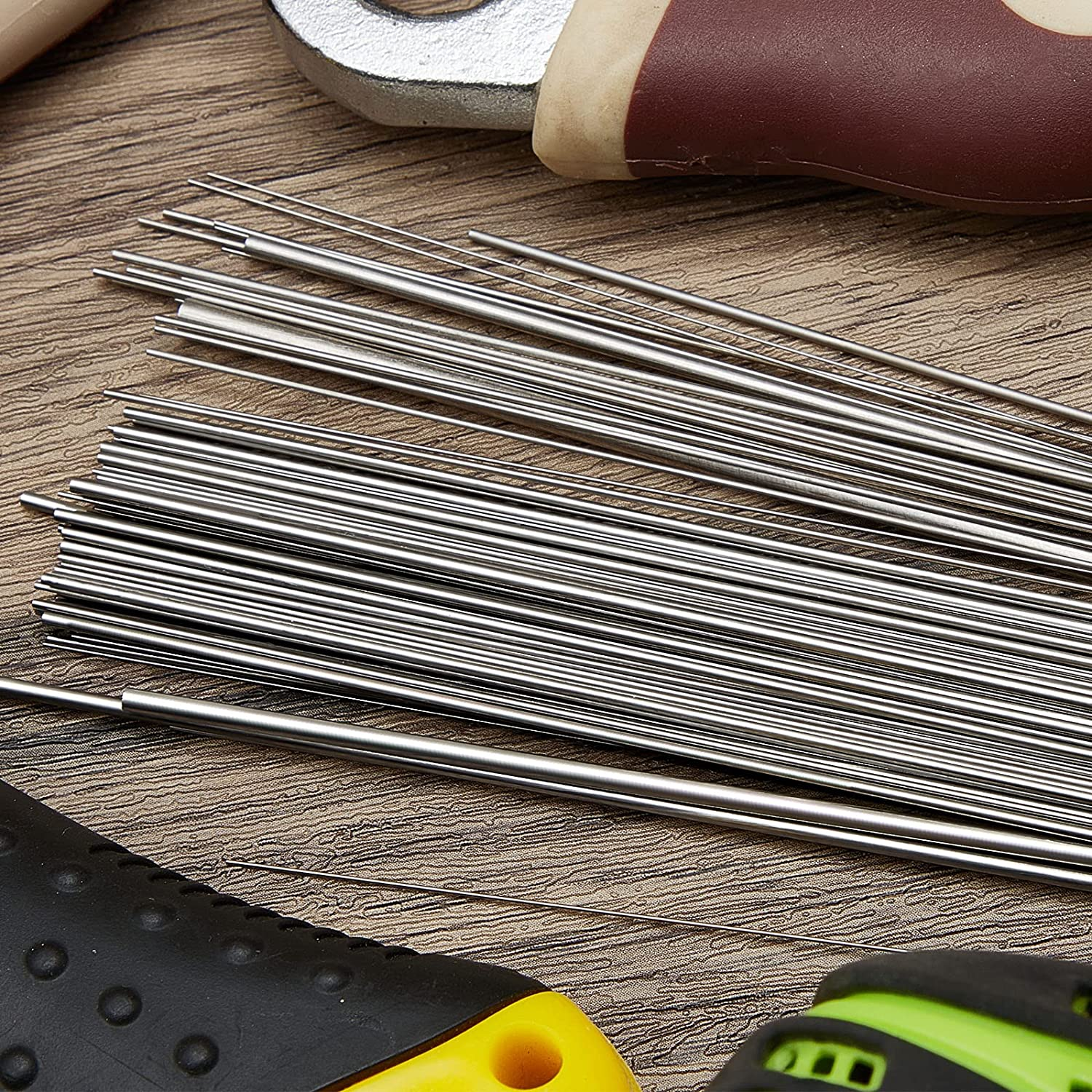 104 Pcs 40 Cm Stainless Steel Spring Music Wire, 12 Different Straight Full Hard Spring Steel Wire, 0.3 Mm, 0.4 Mm, 0.5 Mm, 0.6 Mm, 0.8 Mm, 1 Mm, 1.2 Mm, 1.4 Mm, 1.6 Mm, 1.8 Mm, 2 Mm, 3 Mm image number 4