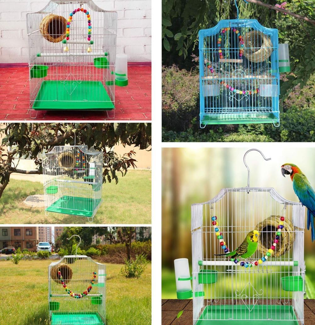 2PCS Bird Water Feeder,Automatic Bird Water Bottle,Container Food Dispenser Hanging in Birds Cage for Parrots Budgie, Cockatiel, Lovebirds (90Ml) - 60Ml image number 3