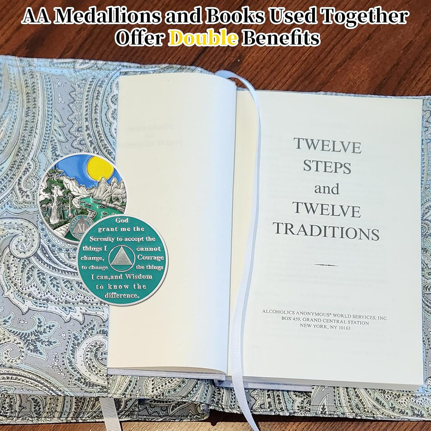 Sunlight 40 Year Sobriety Coin - Recovery 40 Year AA Coins - Serenity Prayer AA Chips and Medallions - 0-40 Prime Na Clean Token - Sober Chip Alcoholics Anonymous Gifts for Men Women - 12 Year image number 7