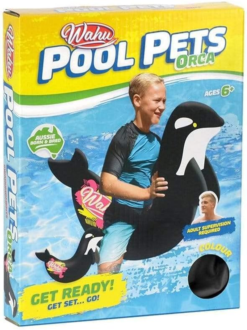 Wahu Inflatable Pool Pets Orca Racer - Fun Pool Toy for Racing, Balancing, and Outdoor Play at Pool, Lake, or Beach image number 2