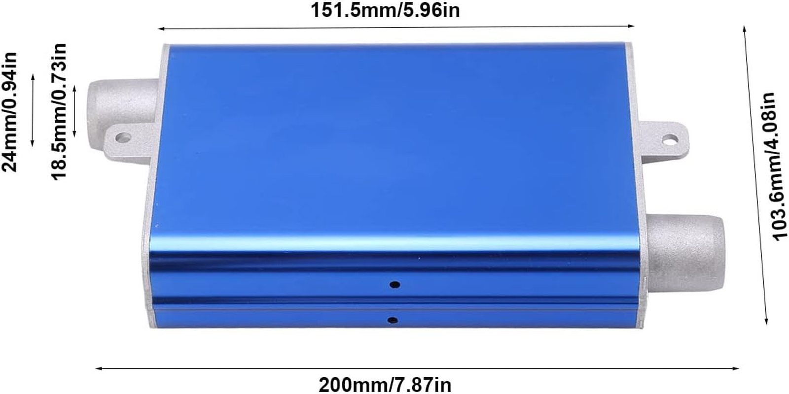 Parking Heater Exhaust Muffler, Upgraded Heater Exhaust Muffler Straight Aluminum Alloy for Eberspacher Airtronic D2 D4 D4S (Blue) image number 5