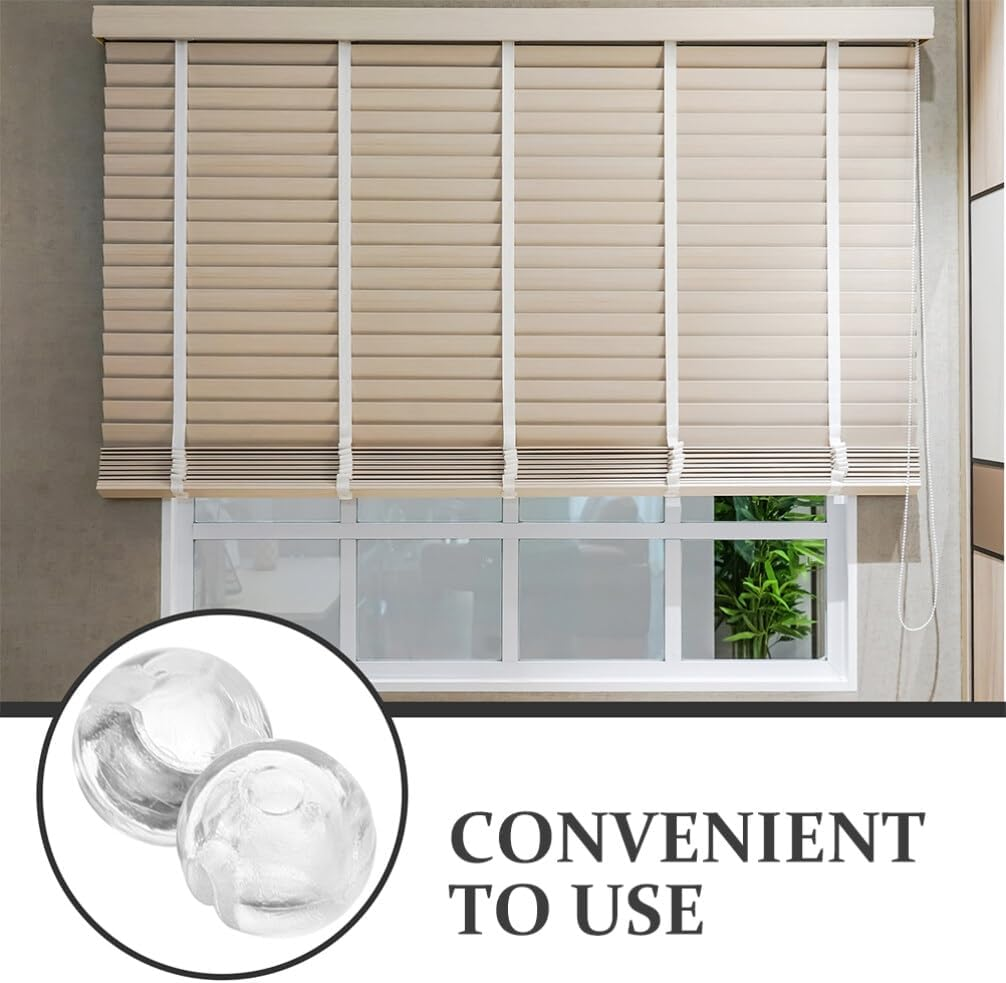 Luxshiny Beaded Chain Stop 25Pcs Clear Chain Crimp Stops for Beaded Chain, Blinds Bead Accessories 0.80X0.80X0.70Cm image number 4