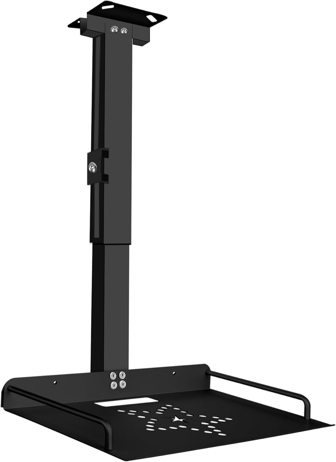 2-Be-Best Projector Mount Universal Ceiling Mount with Tray, 11.8IN-20.5IN / 30CM-52CM Height Adjustable Projector Ceiling Mount Extending Projector Shelf Ceiling Tray Mount Black Upgraded image number 5