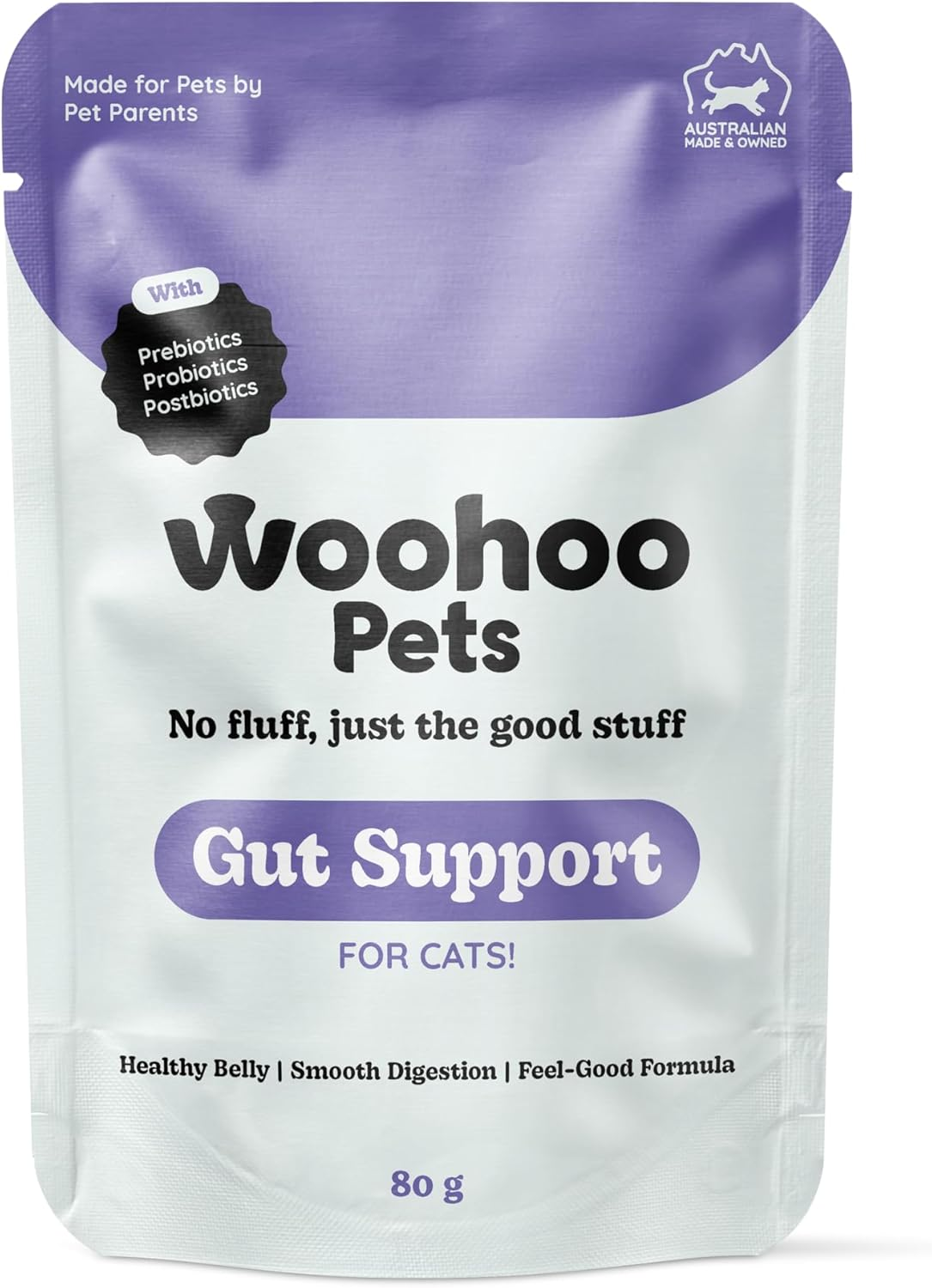 Woohoopets Gut Support for Cats | Healthy Belly & Immune Support, 80G image number 2