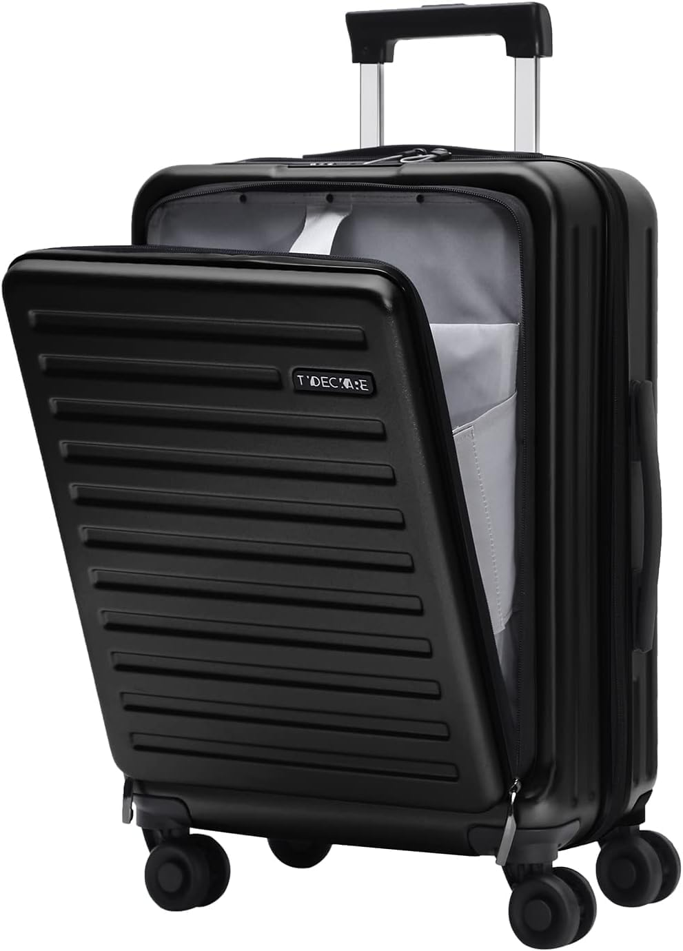 Luggage Set 2 Piece 20/28, 20 Inch Carry-On with Front Laptop Pocket & Expandable 28 Inch Luggage, ABS+PC Lightweight Hardshell Suitcase with Spinner Wheels, Silver Grey