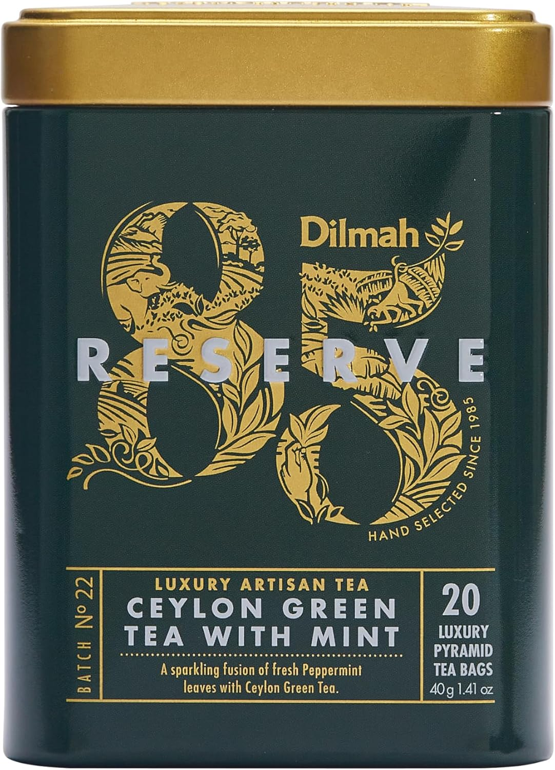 Dilmah 85 Reserve Ceylon Green Tea with Mint - 20 Luxury Leaf Tea Bags image number 2