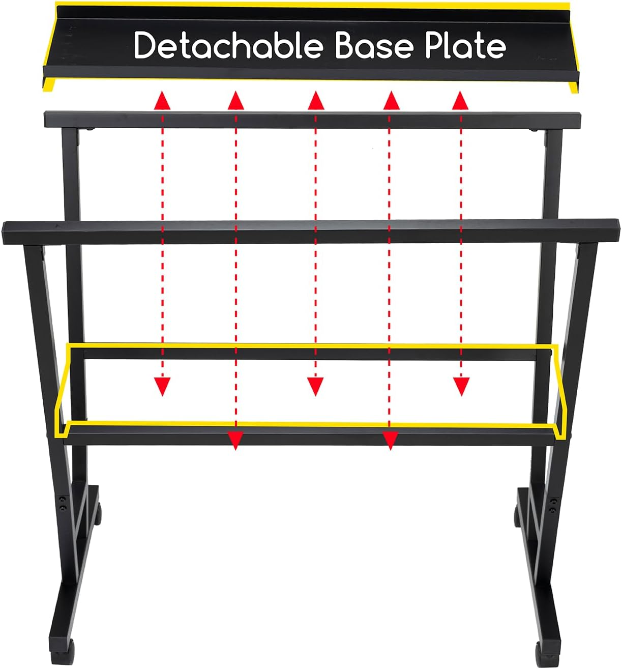 MEEDEN Art Print Rack - Art Drying Rack with Rolling Casters - Metal Print Display Rack for Artworks, Posters, Prints - Black