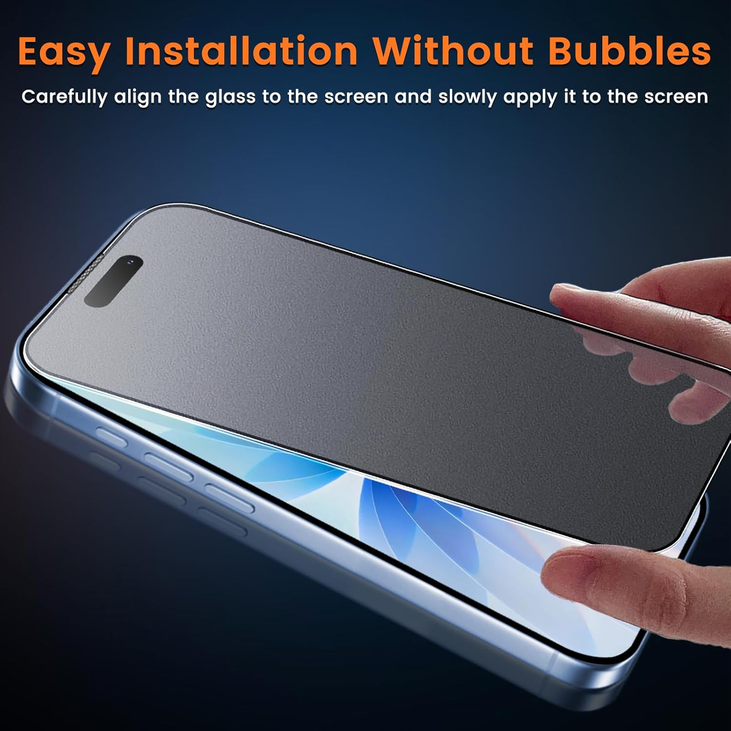 BNCHI 3 Pack Anti-Glare Matte Screen Protector for Iphone 17 6.3 Inches, 9H Tempered Glass Film, [Scratch Resistant] [Anti-Fingerprint] [ Smooth as Silk] image number 4